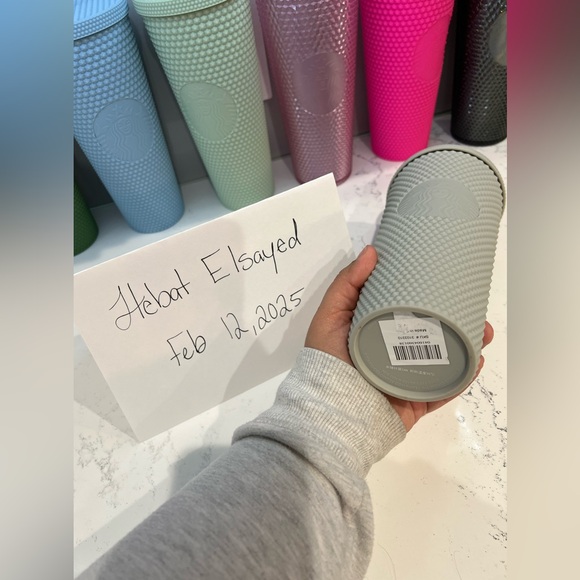 Starbucks Taiwan matte grey 24oz studded straw cup - Picture 2 of 3